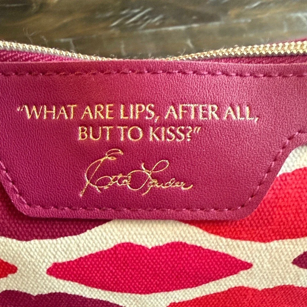 Estee  Lauder x Kendra Dandy Pink Lips ‎ Cosmetic Bag  Pink and Red